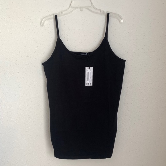 NWT BOOHOO Maternity 2 Pack Strappy Cami Top Multi 16 Black White Size 12 - Picture 5 of 7